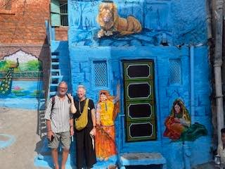 The painted lion facade